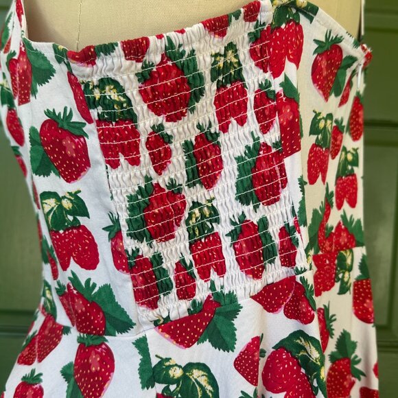 Belle Poque Summer Strawberry A-Line 50's Style Retro Dress Size XXL - Picture 6 of 13